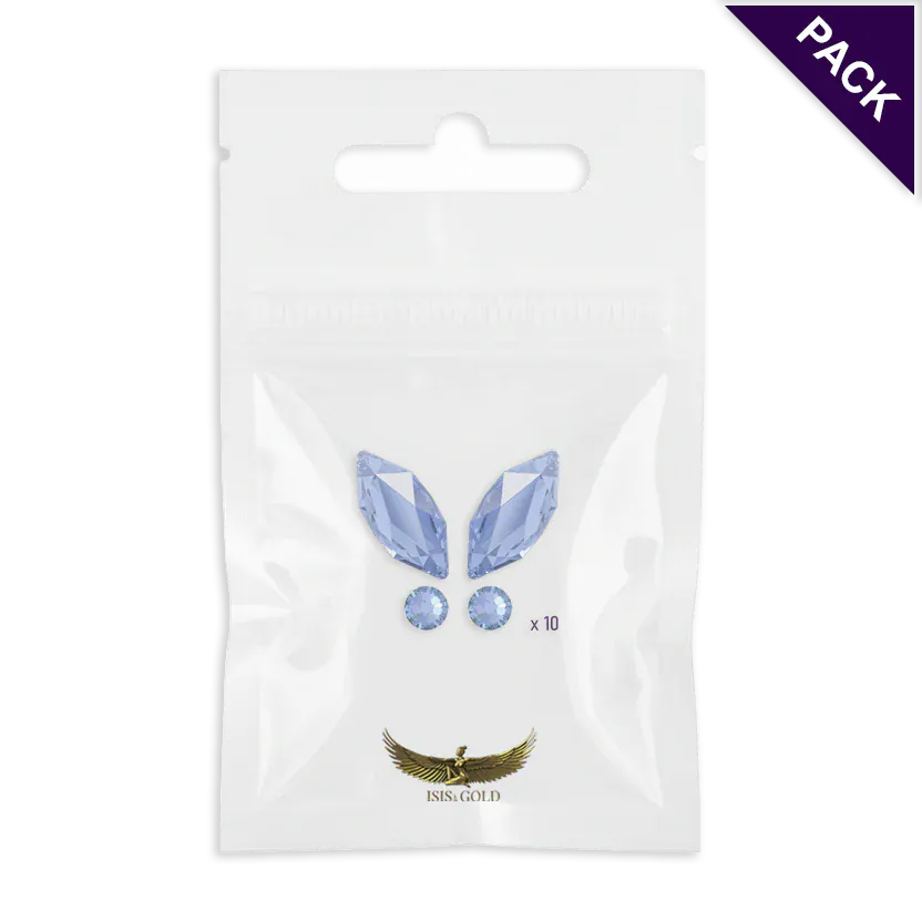 Butterfly tooth gems Sapphire Swarovski (10pcs)