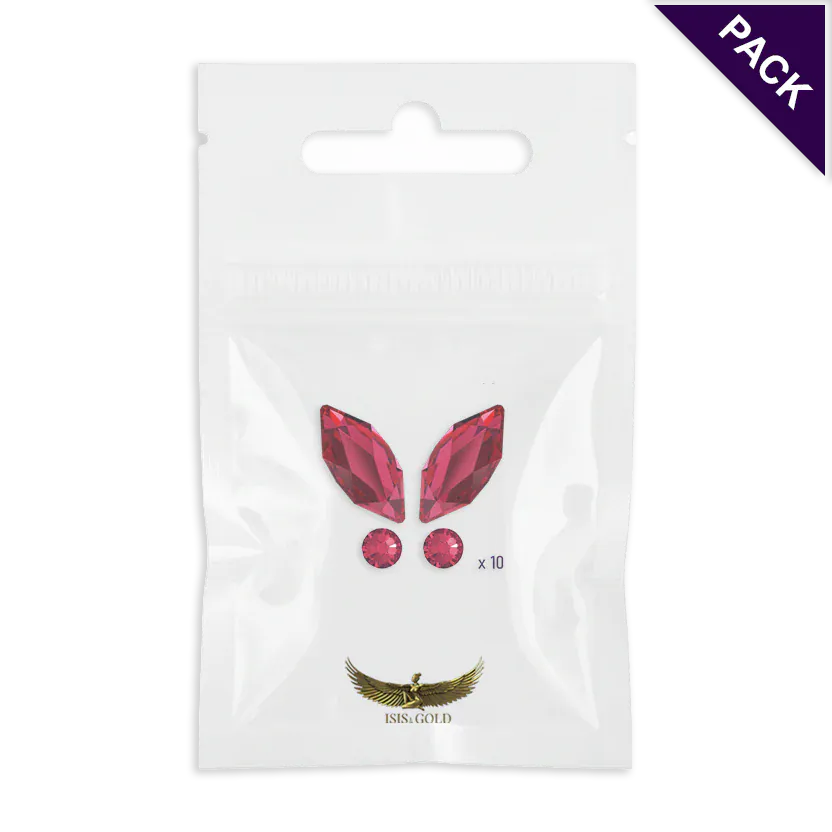 Butterfly tooth gems Scarlet Swarovski (10pcs