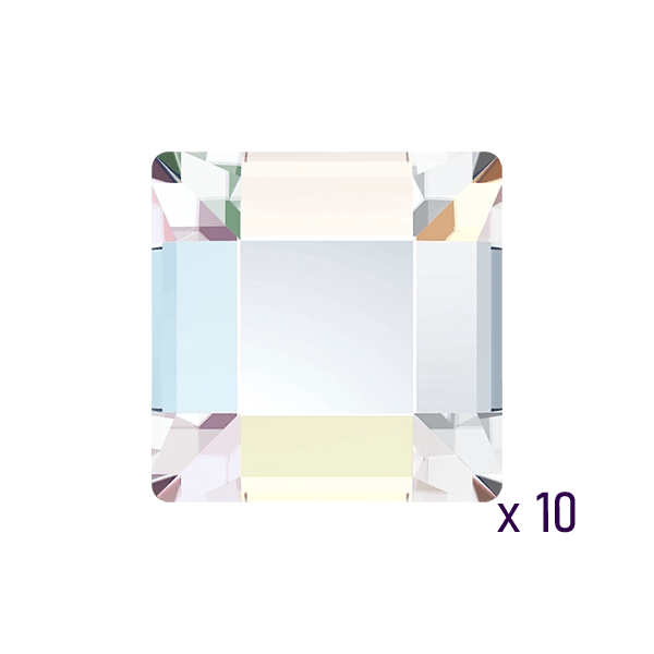 Strass dentaire Swarovski Square Crystal AB