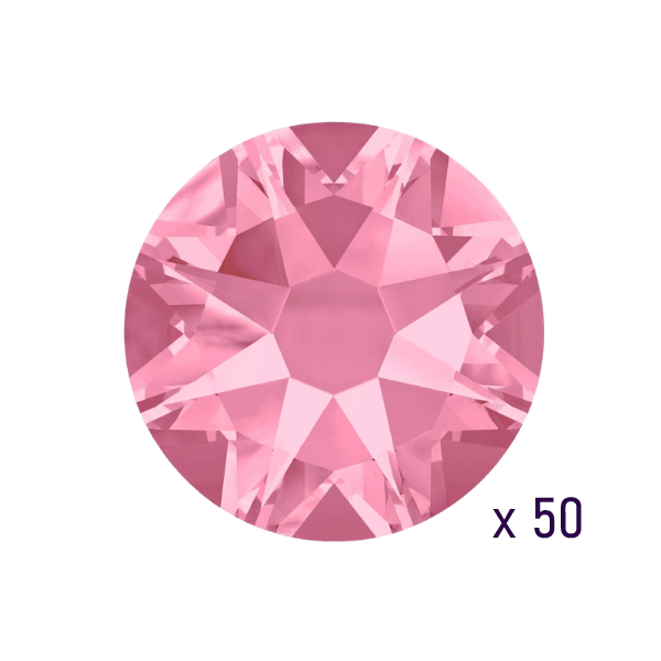 Swarovski hellrosa zahnschmuck