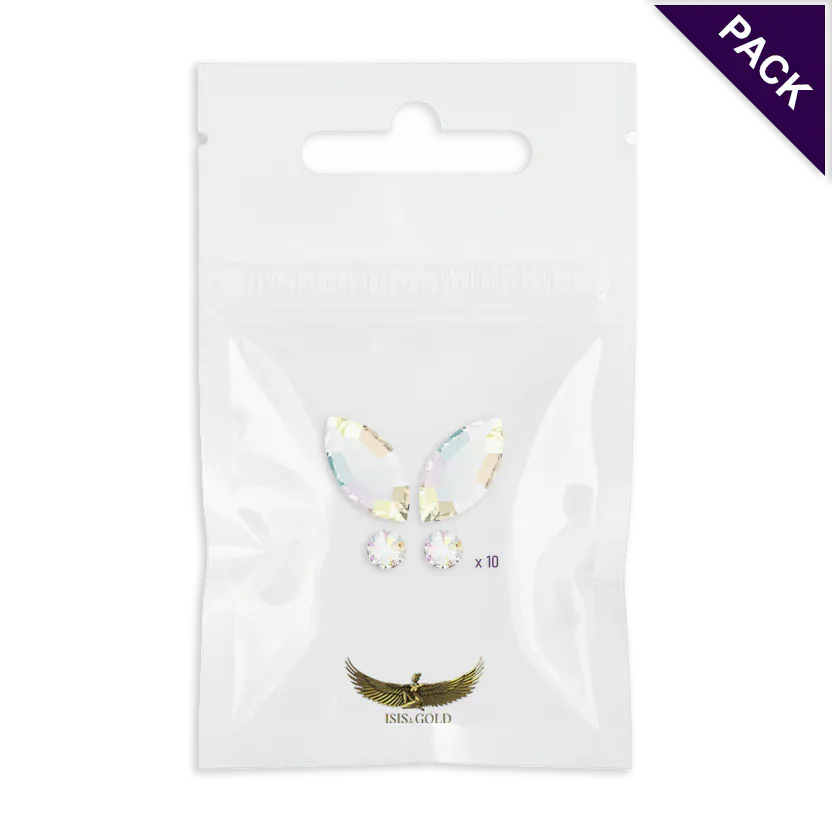 Butterfly tooth gems AB Swarovski