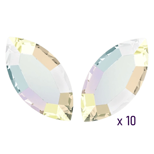 Swarovski Navette Crystal AB tooth gems