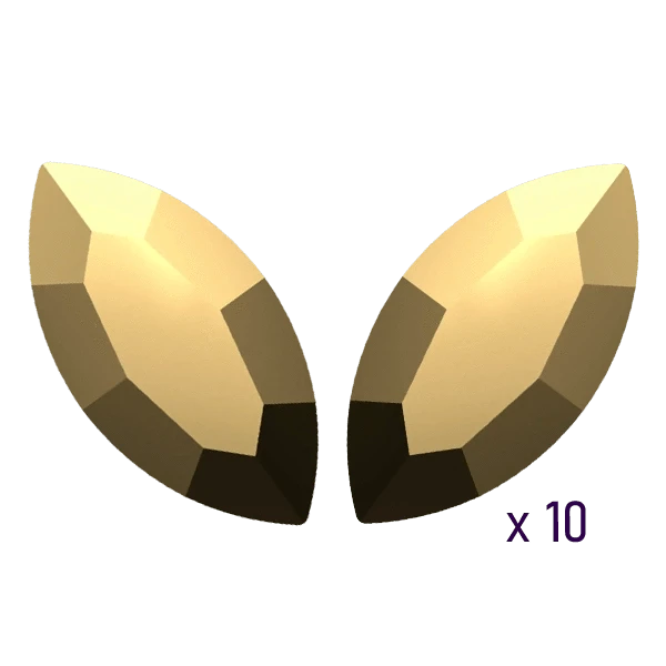 Swarovski Navette Aurum Tooth gems