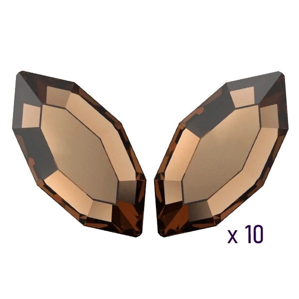 Swarovski Shuttle Smoked Topaz zahnschmuck