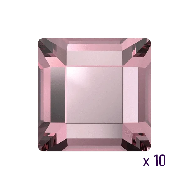 Swarovski Quadrat Light Rose zahnschmuck