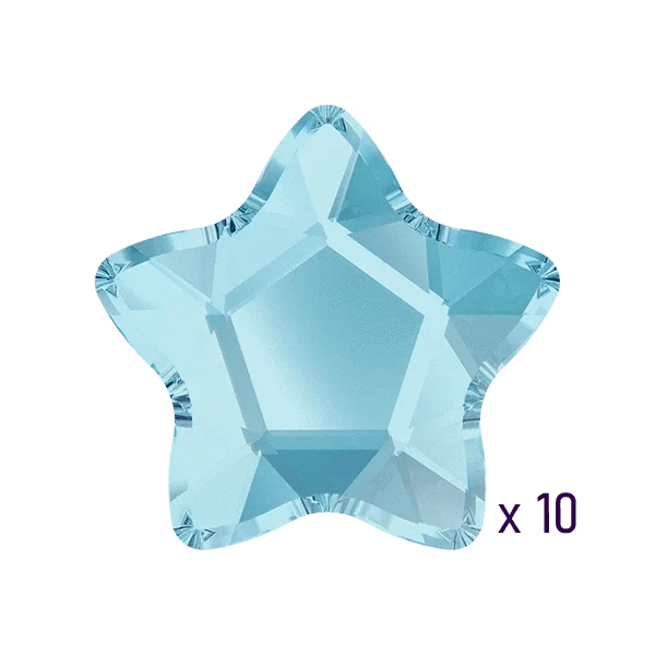 Swarovski Star Aquamarine Tooth gems