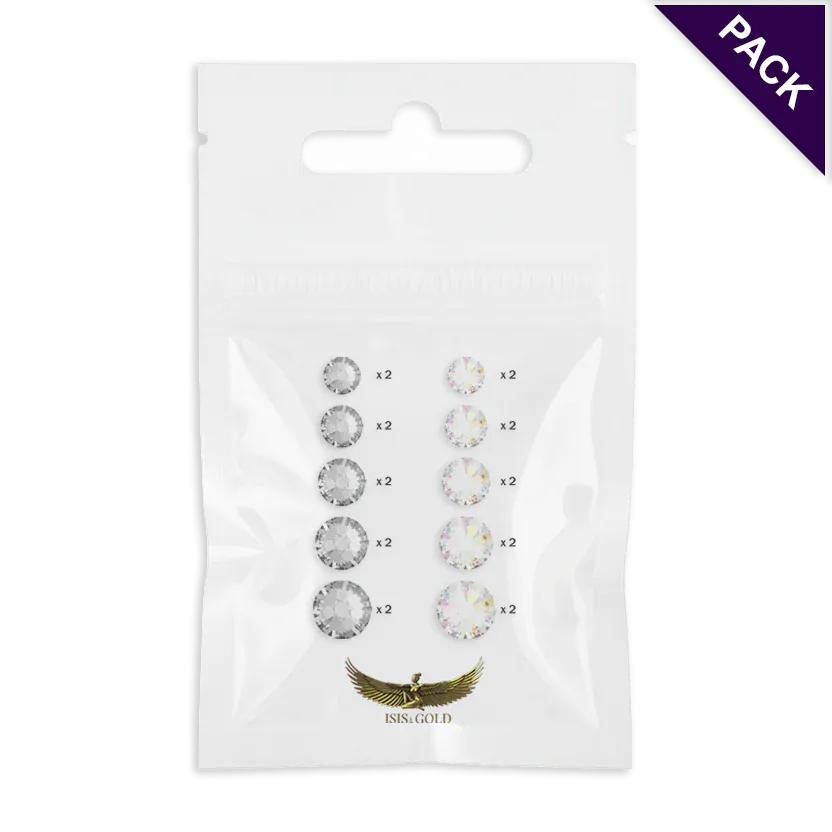 Swarovski Crystal & Crystal AB Size Mix Tooth Gems