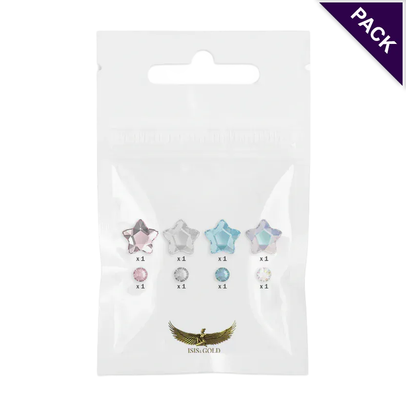 Swarovski Stern-Kollektion Farbenmix Zahnschmuck-Set