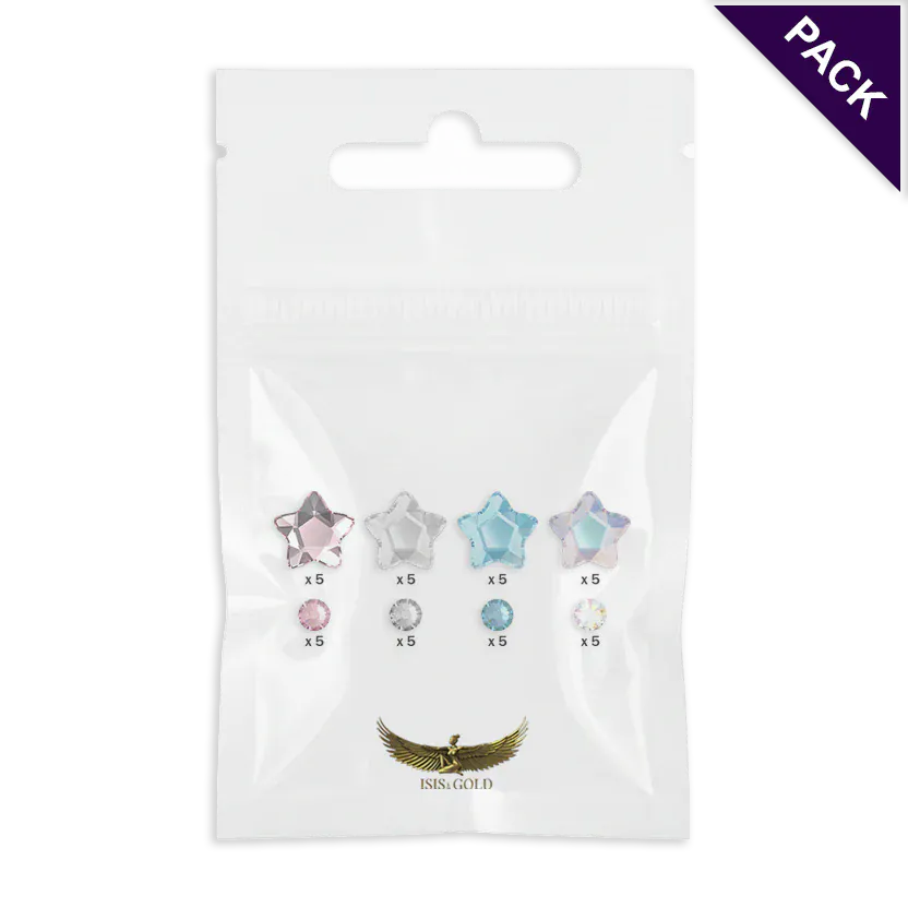 Swarovski Zahnsteinchen Stern-Kollektion Mix Farben XL-Set