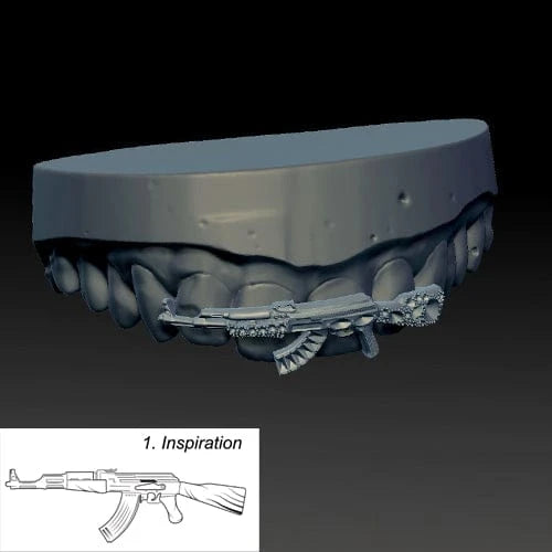 3D process of grillz customization