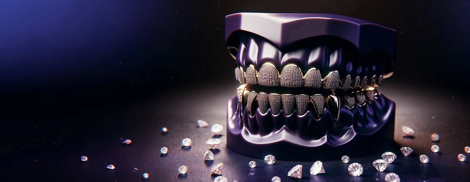 diamond gold grillz, diamond teeth