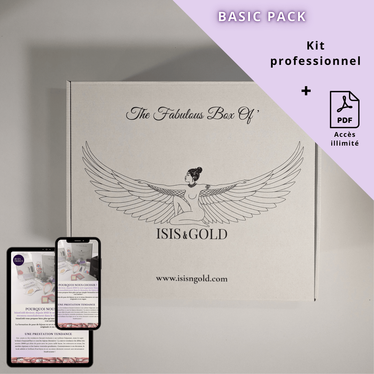 Pack Basic — Kit Strass Dentaire Swarovski &amp; Or 18K + Manuel