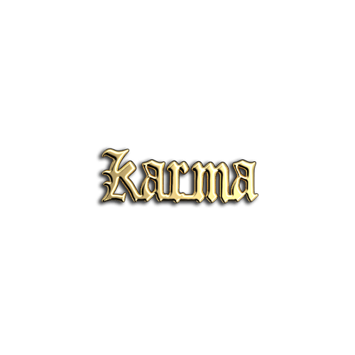 Karma full word teeth jewelry