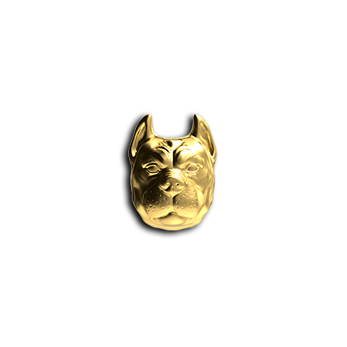 Pitbull Head animals teeth jewelry