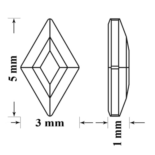 Swarovski Diamond Shape Crystal AB トゥースジェム