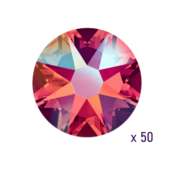Swarovski Light Siam Shimmer Tooth gems